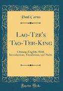 Lao-Tze's Tao-Teh-King