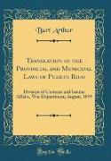 Translation of the Provincial and Municipal Laws of Puerto Rico