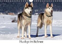 Huskys im Schnee (Wandkalender 2018 DIN A4 quer)