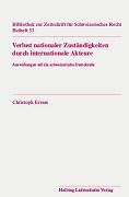 Verlust nationaler Zuständigkeiten durch internationale Akteure – Auswirkungen auf die schweizerische Demokratie