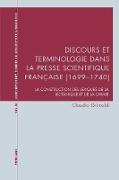 Discours et terminologie dans la presse scientifique française (1699¿1740)