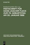 Festschrift für Hans-Joachim Fleck zum 70. Geburtstag am 30. Januar 1988