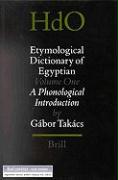 Etymological Dictionary of Egyptian, Volume 1: A Phonological Introduction