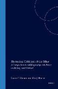 Rhetorical Criticism of the Bible: A Comprehensive Bibliography with Notes on History and Method