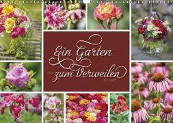 Ein Garten, der zum Verweilen einlädt (Wandkalender 2018 DIN A3 quer)