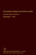 Cumulative Subject and Author Index Including Tables of Contents, Volumes 1-50