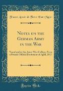 Notes on the German Army in the War