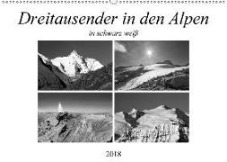 Dreitausender in den Alpen (Wandkalender 2018 DIN A2 quer)