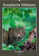 Europäische Wildkatzen - Jahresplaner (Wandkalender 2018 DIN A2 hoch)