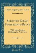 Selected Essays From Sainte-Beuve