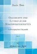 Geschichte und Literatur der Staatswissenschaften, Vol. 1