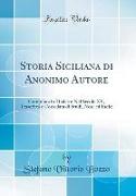 Storia Siciliana di Anonimo Autore