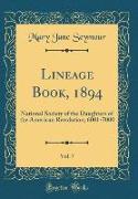 Lineage Book, 1894, Vol. 7