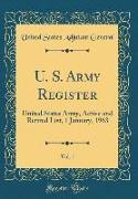 U. S. Army Register, Vol. 1