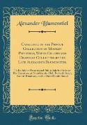 Catalogue of the Private Collection of Modern Paintings, Water Colors and Drawings Collected by the Late Alexander Blumenstiel