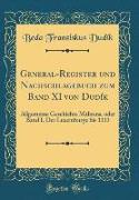 General-Register und Nachschlagebuch zum Band XI von Dudík