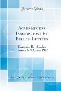 Académie des Inscriptions Et Belles-Lettres
