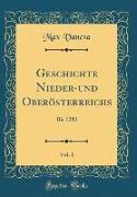 Geschichte Nieder-und Oberösterreichs, Vol. 1