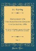 Zeitschrift für Neufranzösische Sprache und Liteatur, 1880, Vol. 2