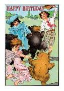 Children Dancing with Bears and a Fairy. 6 Cards, Individually Bagged with Envelopes