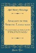 Analogy in the Semitic Languages