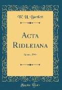 Acta Ridleiana