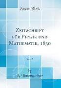 Zeitschrift für Physik und Mathematik, 1830, Vol. 7 (Classic Reprint)