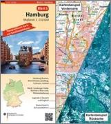 Hamburg Umgebungskarte mit Satellitenbild 1:250.000