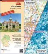 Hannover Umgebungskarte mit Satellitenbild 1:250.000