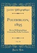 Polybiblion, 1895, Vol. 74