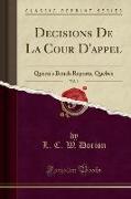 Decisions De La Cour D'appel, Vol. 3