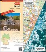 Kassel Umgebungskarte mit Satellitenbild 1:250.000
