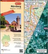 Nürnberg Umgebungskarte mit Satellitenbild 1:250.000