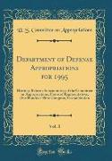 Department of Defense Appropriations for 1995, Vol. 1