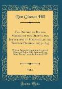 The Record of Births, Marriages and Deaths, and Intentions of Marriage, in the Town of Dedham, 1635-1845, Vol. 1