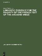 Linguistic evidence for the priority of the French text of the Ancrene Wisse