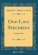 One-Line Specimens