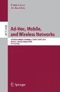 Ad-Hoc, Mobile, and Wireless Networks