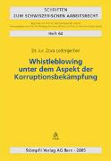Whistleblowing unter dem Aspekt der Korruptionsbekämpfung
