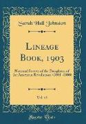 Lineage Book, 1903, Vol. 43