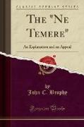 The "Ne Temere"