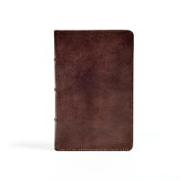 CSB Single-Column Personal Size Bible, Brown Genuine Leather