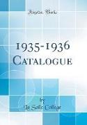 1935-1936 Catalogue (Classic Reprint)