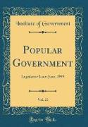 Popular Government, Vol. 21
