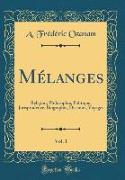 Mélanges, Vol. 1