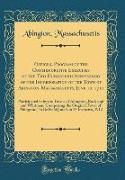 Official Program of the Commemorative Exercises of the Two Hundredth Anniversary of the Incorporation of the Town of Abington, Massachusetts, June 10, 1712