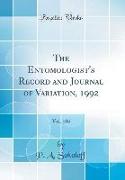 The Entomologist's Record and Journal of Variation, 1992, Vol. 104 (Classic Reprint)