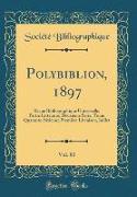Polybiblion, 1897, Vol. 80
