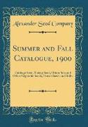 Summer and Fall Catalogue, 1900