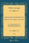 Formalikonographische Detail-Untersuchungen, Vol. 1